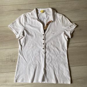 White Burberry collard shirt dry cleaned